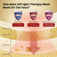 Masque facial de luminothérapie 4D MDL 2026 dernière génération avec activation vocale, masque de luminothérapie à lumière rouge pour salon de beauté