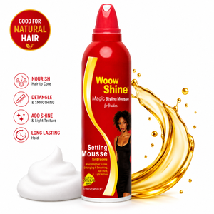 Mousse Idratante a Lunga Durata per Acconciature Intrecciate, Schiuma Modellante Naturale per Capelli, Lucidante, Non Sfaldante, per Bordi Lisci - Product Image 5