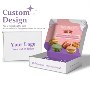 Caja de Cartón Corrugado Impresa Personalizada, Plegable, de Lujo, para Regalos, Envío Plano, para Galletas, Bocadillos, Postres, Venta al Por Mayor - Product Image 2