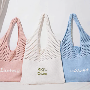 Handmade Tùy Chỉnh Chunky Hàn Quốc Dệt Dệt Kim Crochet Vai Hobo Bãi Biển Mua Sắm Du Lịch Mùa Đông Của Phụ Nữ Đan Tote Túi - Product Image 3