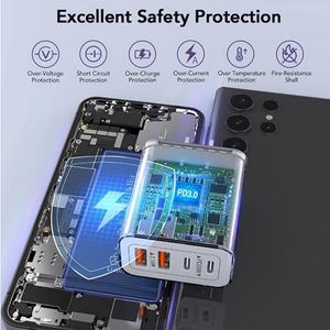 Cargador de Viaje para Teléfono Móvil con Carga Rápida US EU PD65W, Salida Múltiple, Adaptador Universal para Teléfonos Móviles - Product Image 5