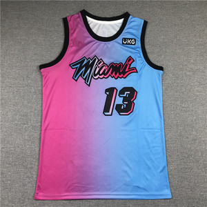 Broderie personnalisée en gros <span class=keywords><strong>Miami</strong></span> Heat # 3 # 14 # <span class=keywords><strong>22</strong></span> # Débardeur de basketball rose en maille poly unisexe pour adulte, modèle transfrontalier 2026 - Product Image 1