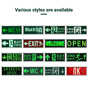 Tuoming Interior Escalera Montado en la pared Cuerpo de hierro 3W Recargable Led Fuego Luz DE EMERGENCIA Señal de salida - Product Image 5