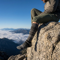 Chaussettes de compression en laine d'alpaga pour sports de plein air, soutien élastique par pression, chaussettes de randonnée et de course pour hommes et femmes
