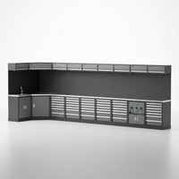 Gabinete de Almacenamiento de Herramientas de Acero Laminado en Frío Personalizable, Banco de Trabajo Combinado Modular de Alta Resistencia para Taller, Garaje e Industria