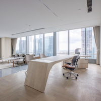 Bureau de direction en bois contemporain de haute qualité, durable et écologique, poste de travail professionnel moderne, réglable