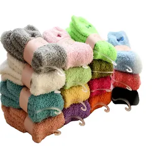Calcetines de microfibra para mujer, calcetín suave, cómodo, colorido, cálido, para invierno, para dormir