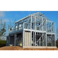 Casa Prefabricada de Acero Ligero con Paneles Sándwich, Villa de Estructura de Acero, Casa de Lujo Prefabricada