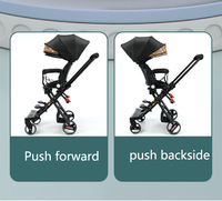 Poussette double pour jumeaux, landau double avec cadre en acier inoxydable, design pliable, coton léger pour deux sièges et enfants