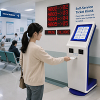 Nouvelle cabine de file d'attente à écran tactile avec personnalisation-Émission automatique de billets et kiosque d'enregistrement en libre-service