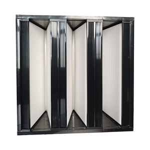 Filtro de Celdas V W Impermeable Merv13 14 Antiepidémico para Granjas Porcinas, 24 x 24 x 12 mm - Product Image 3