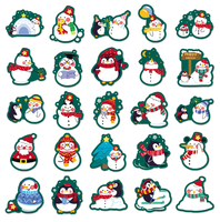 50 Autocollants Bonhomme de Neige en Papier Nacré, Mignons Dessins Animés Originaux de Noël, Imperméables, pour Carnets et Tasses Isothermes, Autocollants Transfrontaliers