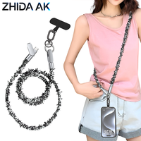 Kabel Data Tali Gantung Motif Bunga, Kabel Pengisi Daya Tali Gantung Ponsel 60W, Pengisian Daya Ultra Cepat PD27W Android/Apple 17