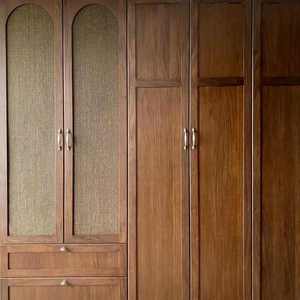 Armoire-penderie en rotin de style japonais, gain de place, pour petite chambre à coucher - Product Image 1