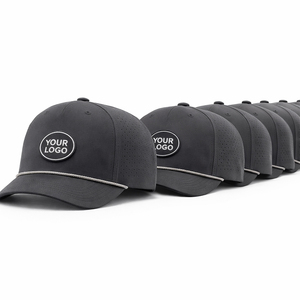 Casquette de performance haut de gamme imperméable à séchage rapide avec logo tissé personnalisé et trous découpés au laser pour marques haut de gamme - Product Image 1