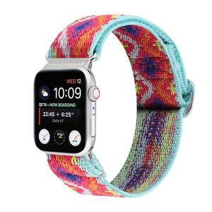 Adatto per <span class=keywords><strong>Apple</strong></span> Watch Band <span class=keywords><strong>Apple</strong></span> Watch9-1 cinturino in Nylon Iwatch8SE metallo polsino da sole cinturino elastico 38mm 42/44/45/46/49MM - Product Image 3