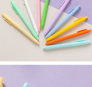 Bolígrafos de Plástico al por Mayor, Color Caramelo, Económicos, Multicolores, Recubiertos de Goma, para Regalos, con Logotipo Personalizado Impreso, para Papelería - Product Image 3