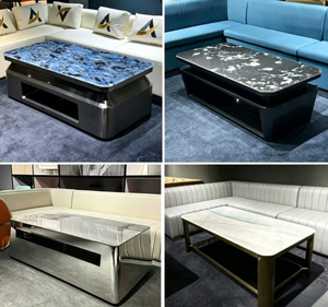 Table de <span class=keywords><strong>bar</strong></span> LED avec logo personnalisé, table VIP professionnelle pour KTV, table basse avec changement de couleur RVB et structure en acier inoxydable - Product Image 4