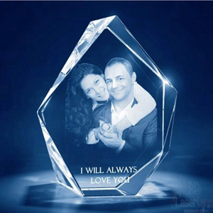 Danh dự của pha lê sáng tạo trang trí nội thất pha lê thủy tinh tảng băng hình dạng bảng hình ảnh khung ảnh màu trắng hình ảnh có sẵn - Product Image 3