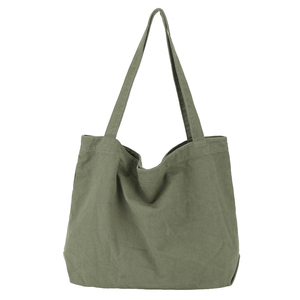 Sac fourre-tout en toile de coton 16 oz grande capacité avec poche intérieure, double usage pour le campus, les étudiants, les voyages, les courses, sac à bandoulière - Product Image 5