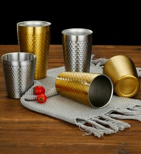 Bicchiere da Birra in Acciaio Inossidabile Coreano 18/8 Ecologico, Oro/Argento, 175ml 260ml 300ml 350ml 500ml 550ml, Regalo Aziendale - Product Image 2