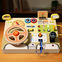 Meilleures ventes JINGSUAN - Tableau d'activités électronique en bois avec interrupteur LED, jouets éducatifs Montessori pour enfants de 4 à 12 ans, piles AAA