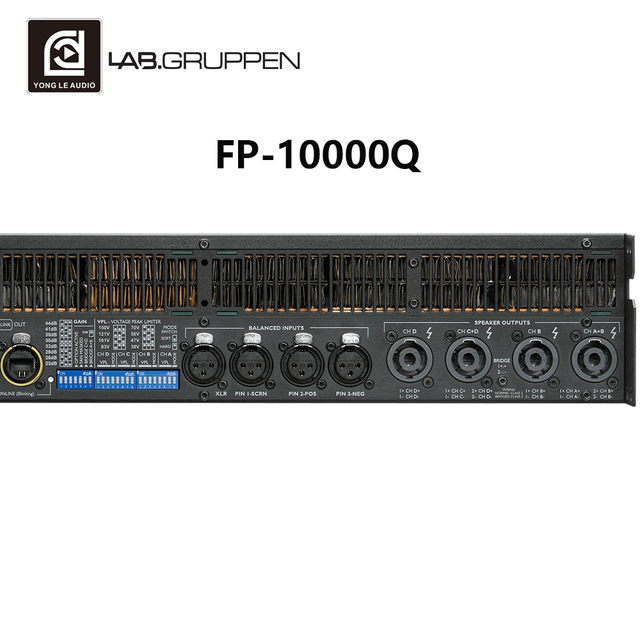 LAB.GRUPPEN FP10000Q 100W 4-Channel Professional Power Amplifier AB Class Compact Metal AC Powered for Stage Concerts