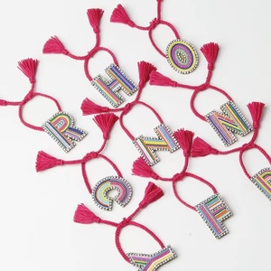 Braccialetto Personalizzato Fai-da-Te con 26 Lettere in Zirconia Arcobaleno, Gioielli di Moda <span class=keywords><strong>per</strong></span> Ragazze - Product Image 1