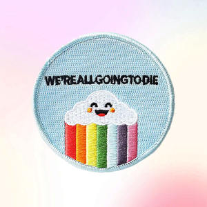 Di alta qualità stiamo tutti andando a morire arcobaleno Patch ricamate in ferro all'ingrosso su taglio Laser bordo ricamo Patch arcobaleno - Product Image 5