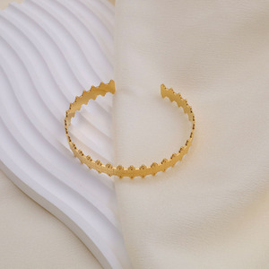 Geometric Titanium Steel Bracelet Gold Women's Fashion Jewelry Korean Style Unique Design - Product Image 3