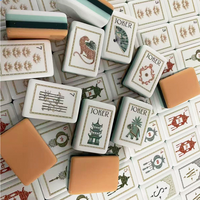 Tuiles de Mahjong Américaines de Luxe Fournies Directement par les Fabricants, Taille Standard 28mm, en Acrylique Imprimé, Personnalisables, Effet Écaille de Tortue Vintage