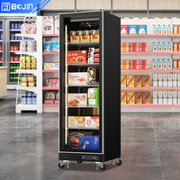 Congélateur vertical commercial personnalisé Bojin pour supermarché, idéal pour la vente au détail de produits surgelés