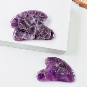 <span class=keywords><strong>Pietra</strong></span> Guasha in Nefrite Verde Scuro e Ossidiana, Strumento Gua Sha Personalizzato per <span class=keywords><strong>Massaggio</strong></span> <span class=keywords><strong>Viso</strong></span> e Corpo con Logo - Product Image 4