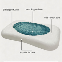 Bantal Gel Pendingin Dingin, Dukungan Busa Memori Kontur Ergonomis untuk Tidur di Rumah, Pilihan Grosir