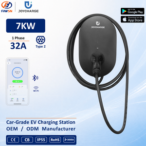 Nouvelle borne de recharge murale pour véhicules électriques AC de <span class=keywords><strong>type</strong></span> <span class=keywords><strong>2</strong></span>, 7 kW, avec commande intelligente par application WiFi, 32 A, monophasée, avec protection IP55 - Product Image 1