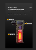 Souffleur d'air comprimé portable d'extérieur, puissance super forte, ventilateur F020 avec 3 buses, lumières LED, turbo souffleur