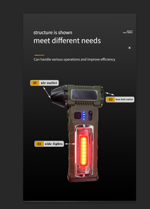 Nén Không Khí Khăn Lau Bụi Ngoài Trời Di Động Siêu Mạnh Mẽ Điện F020 Fan Với 3 Vòi Phun Đèn <span class=keywords><strong>LED</strong></span> Turbo Blower - Product Image 5