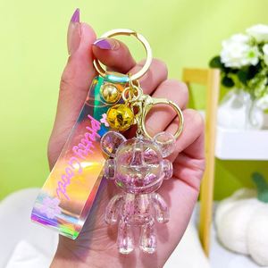 Wholesale Fashion Bag Car Pendant Charm <b>Key</b> <b>Chain</b> Keyring Acrylic Cute Music Headset Bear Keychain - Product Image 3