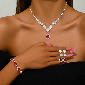 Collares con colgante de novia de lujo para mujer, conjunto de joyería de diseñador de fiesta, collar delicado de estilo coreano en capas a la moda - Product Image 5