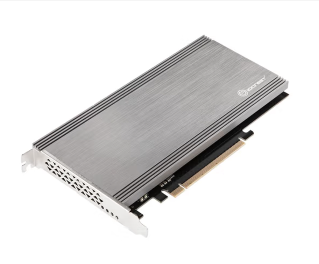 PCIe 3.1x16 to 2 X44.2,SSDNVME SSD NGFF Adapter Card IO-PCE2824-TM2 PCE2824