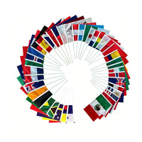 Drapeau de Samoa à main double face en polyester avec mât en plastique 14*21 cm pour logo personnalisé – Tous les drapeaux nationaux