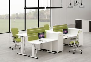 Modern Minimalist Wooden Office Partition Station Elevated Standing <strong>Desk</strong> Height <strong>Adjustable</strong> Study <strong>Desk</strong> Ergonomic Electric <strong>Desk</strong> - Product Image 3