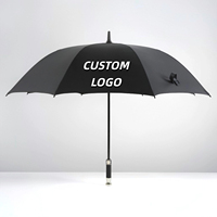 Parapluie de golf moderne semi-automatique à double couche, coupe-vent et imperméable, à ouverture verticale, idéal pour les cadeaux d'affaires