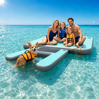 Rampe flottante gonflable pour chien, échelle pour animaux de compagnie, capacité 260 LBS, rampe antidérapante en PVC pour piscine, lac, yacht