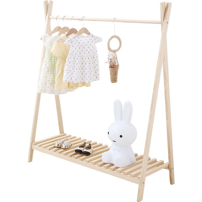 Простая вешалка для пальто, складная деревянная вешалка для пальто из бамбука для спальни