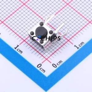 TC-1105AH-5.0H-250 Tactile Switch Through hole Switch Single Pole Single Throw Round Button 2.5N Right Angle Insert - Product Image 1