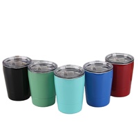 Gobelet isotherme en acier inoxydable à double paroi de 8 oz avec couvercle coulissant, tasse de retraite de haute qualité pour enfants