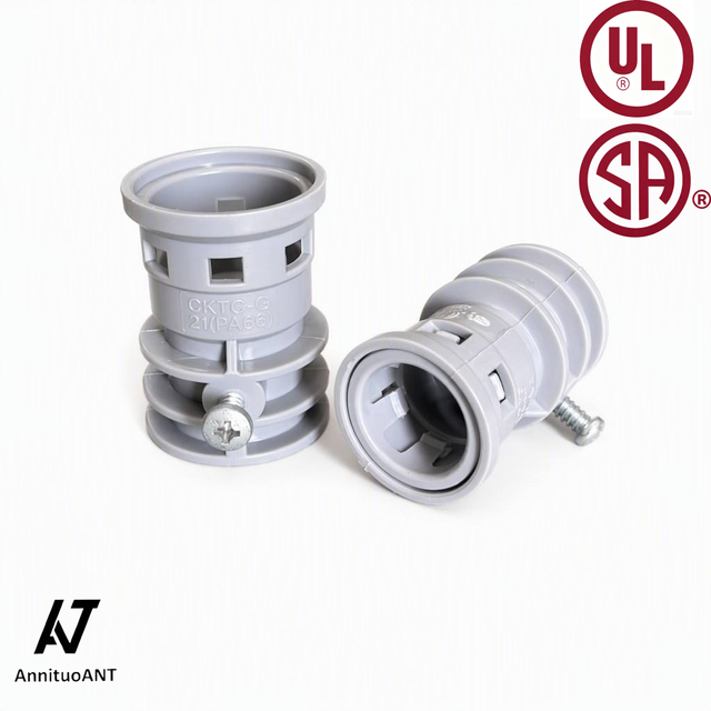 CSA Certified US Standard Electrical Non-Metallic ENT to EMT Transition Coupling Flexible Conduit Connector with Snap Set Screw