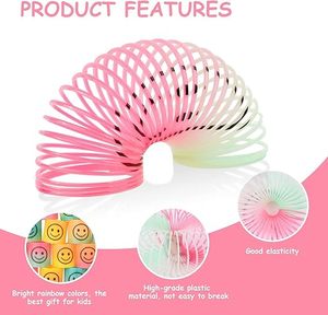24 mini-jouets spirales colorés en TPR, design arc-en-ciel, pour fête d'anniversaire - Product Image 5