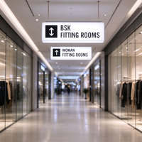 Panneau de signalisation directionnel lumineux en acrylique LED personnalisé pour centre commercial, hôpital, bureau, directoire